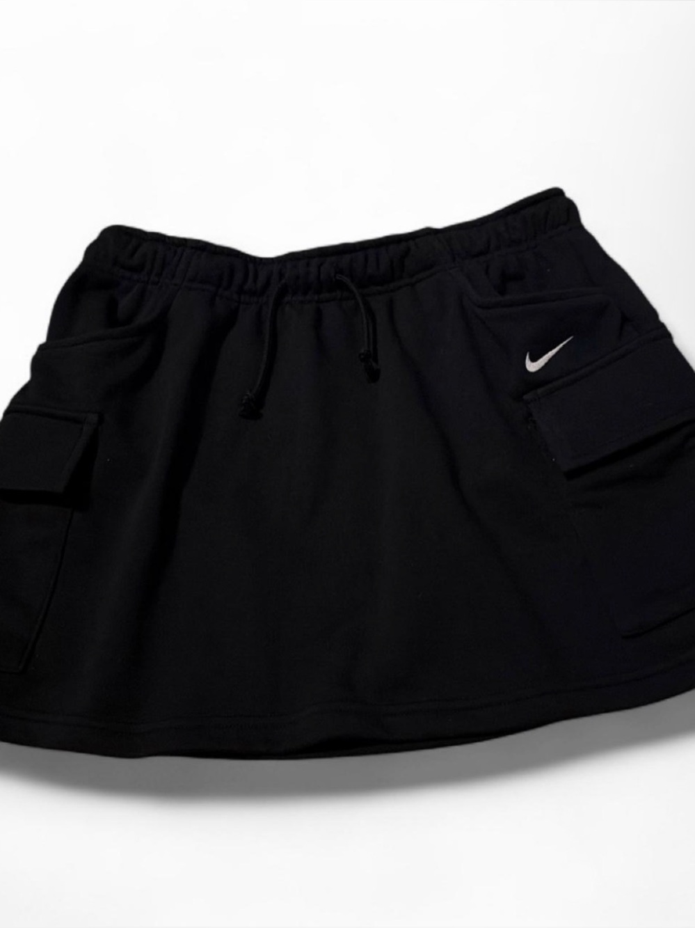 Nike Women's Black Athletic Cargo Shorts with Drawstring